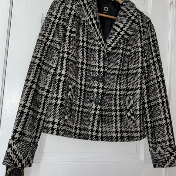 AMBER SUN WOOL BLEND PLAID BLAZER JACKET - Picture 3 of 9